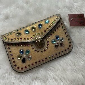 Embellished Gold Clutch